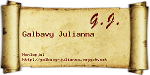 Galbavy Julianna névjegykártya